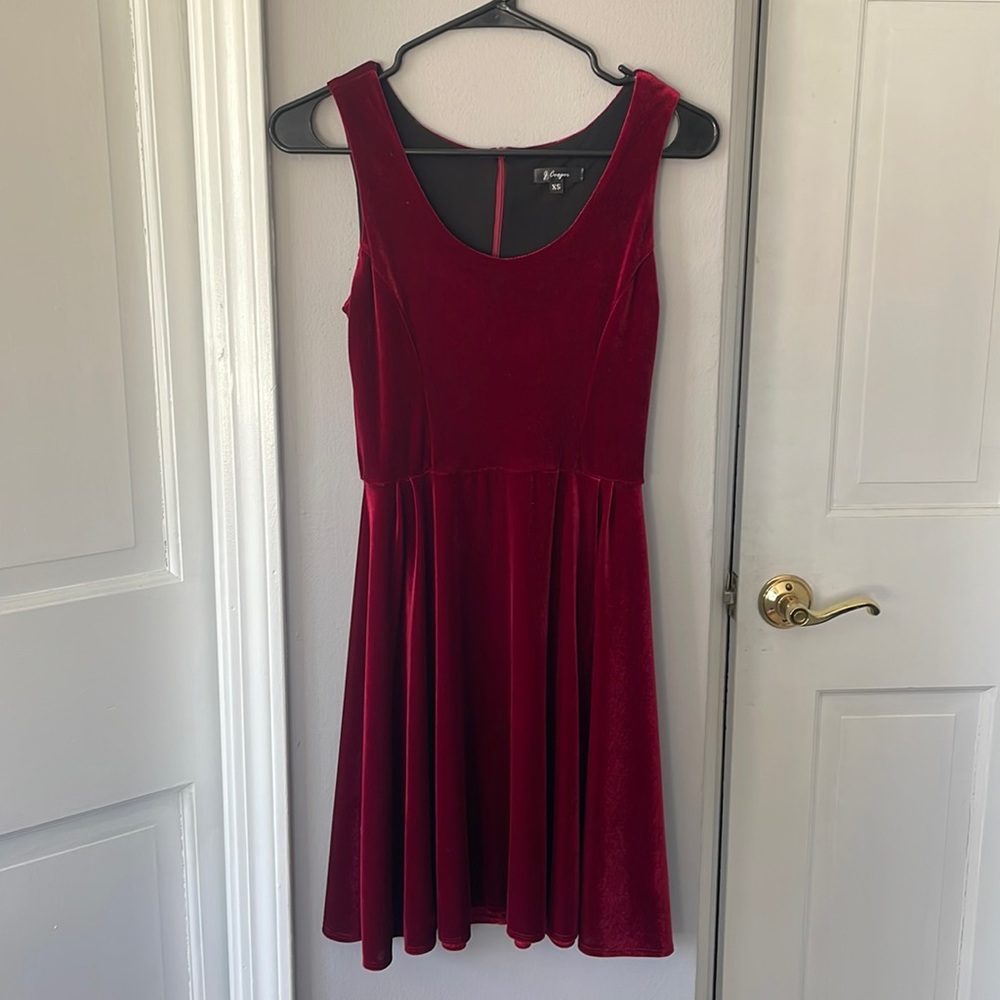 Red Velvet Mini Dress